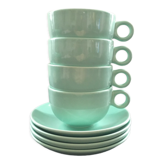 Set of 4 almond green cups