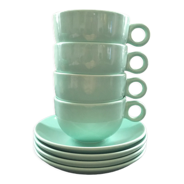 Set of 4 almond green cups