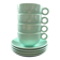 Set of 4 almond green cups