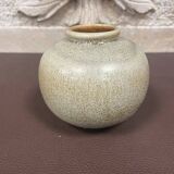 Vintage "ball" pottery vase in stoneware signed
