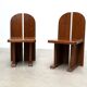 Ensemble de deux chaises de salle à manger sculpturales