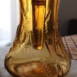 Amber glass pitcher