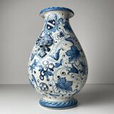 Large Blue Ceramic Vase by Ima for Montelupo Florentino, Italy, 1980s