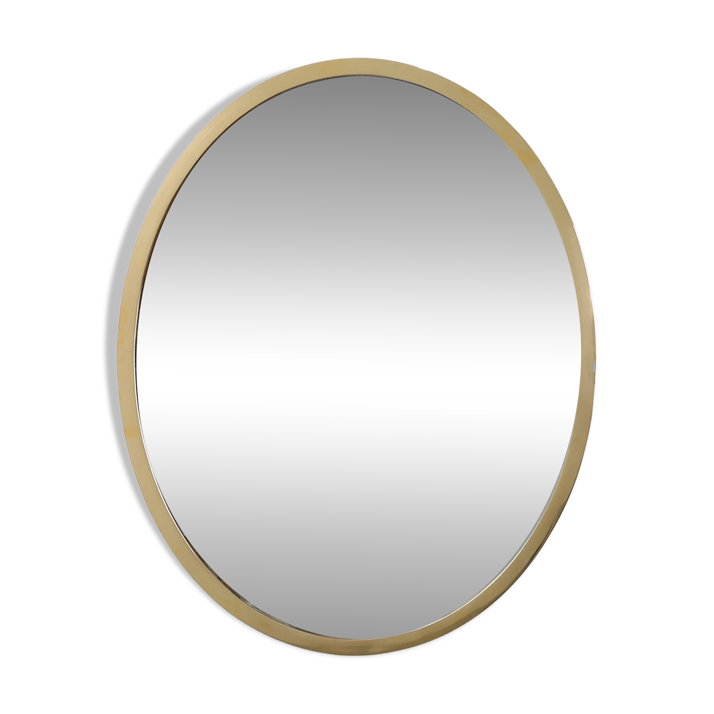 Art Deco Copper‑Plated Metal Mirror, Belgium ca. 1925