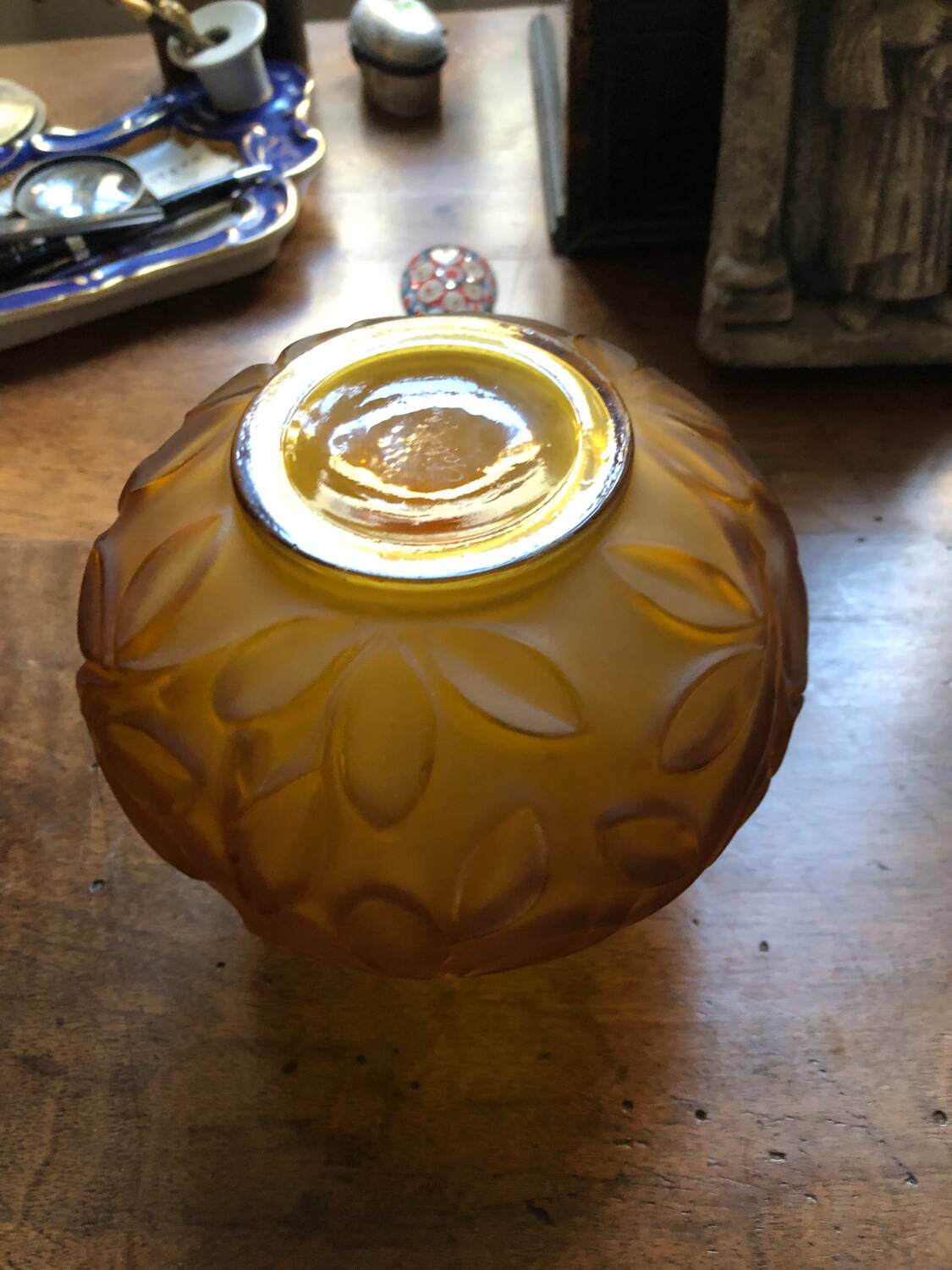 Art Deco glass vase Sabino