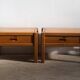 Elm bedside tables x2