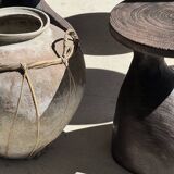 Sexy Neck - Solid wood (monoxyle) brown side table