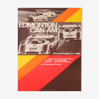 Anonyme porsche edmonton can-am 1972 printed in Germany poster