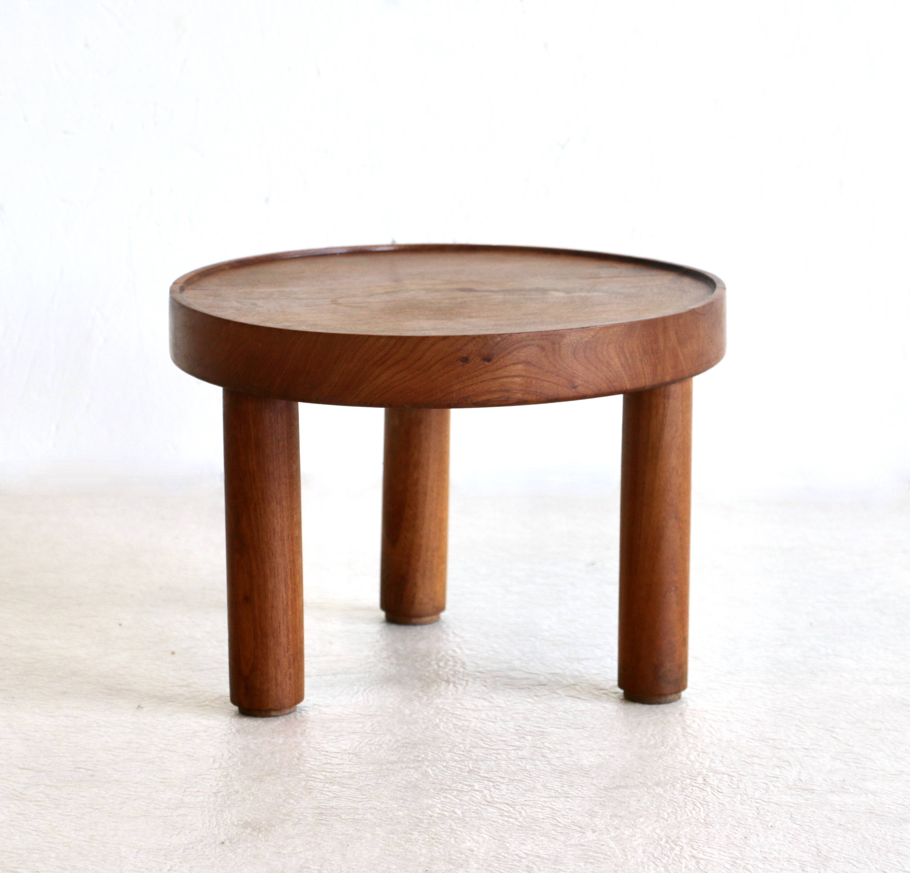 A set of three small round tables. Mado Jolain and René Legrand. France 1956