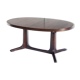 Vintage elm wood table with two extensions, France 1970