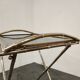 Table pliante en bambou faux vintage, années 1950