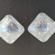 TWO PLAFONNIERS IN VERRE OF ANNEES 60