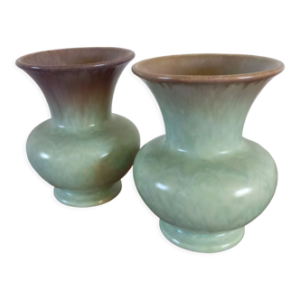 Paire de vases céramique allemande vintage