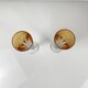Yellow colored crystal champagne coupe duo