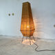 Table lamp in metal and raffia, 50s design