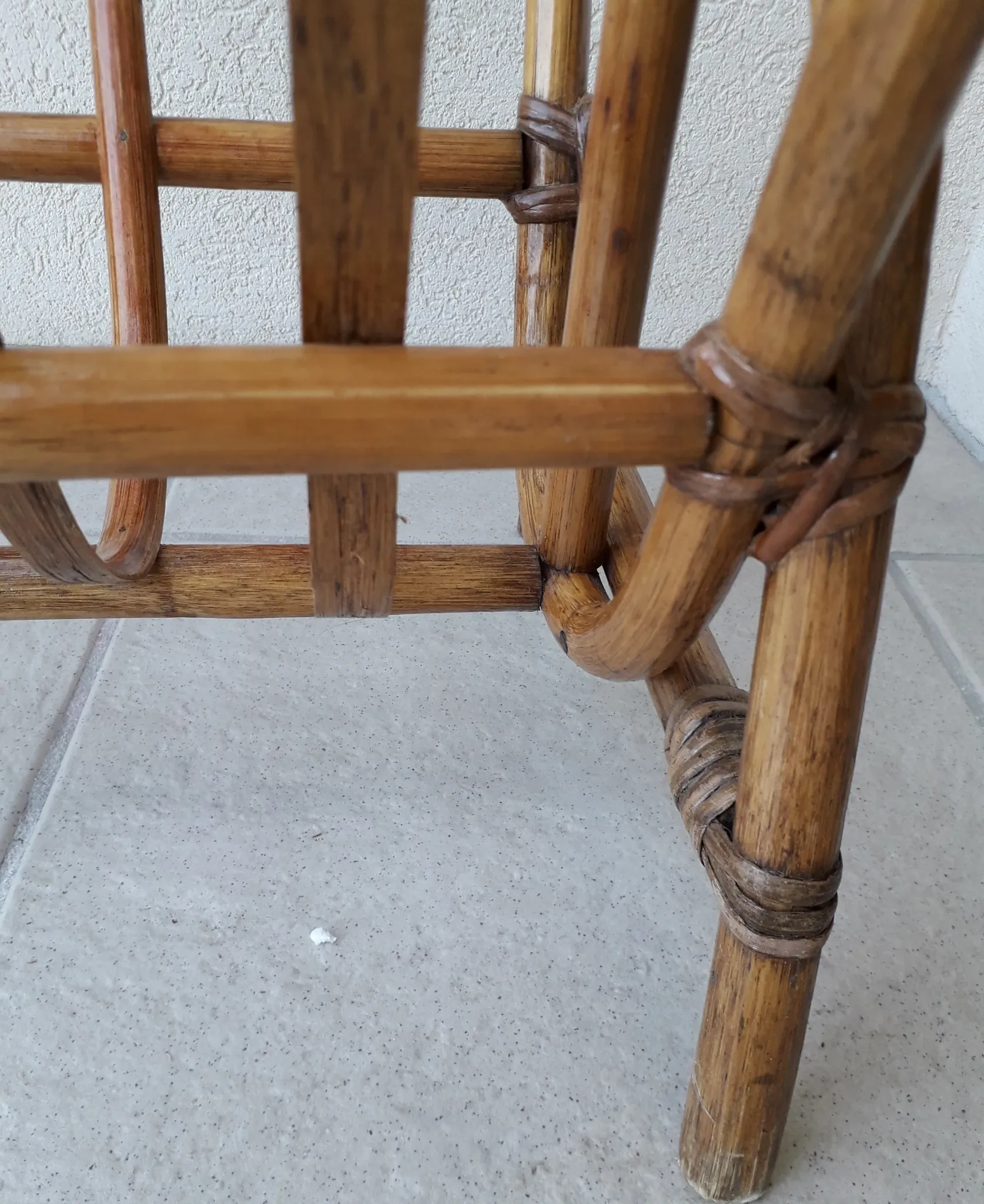 Rattan magazine rack