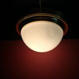Ceiling lamp in brass and opaline glass Ø30