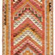 Turkish Handwoven Vintage Herki Kilim 92 cm x 320 cm