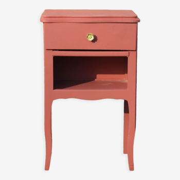 Table de chevet rose terracotta