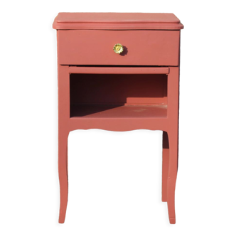 Table de chevet rose terracotta