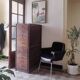 Antique column piece of furniture, oak notary drawer unit.