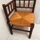 Corner chair wood turned vintage, 50-60s