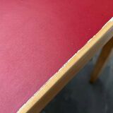 Mid-century red dining table or desk by Alvar Aalto for Artek, 1960s