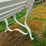 Banc de jardin ancien avec pieds en fer