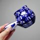 Small ceramic pan Robert Picault Vallauris signed RP cobalt blue 1960-70