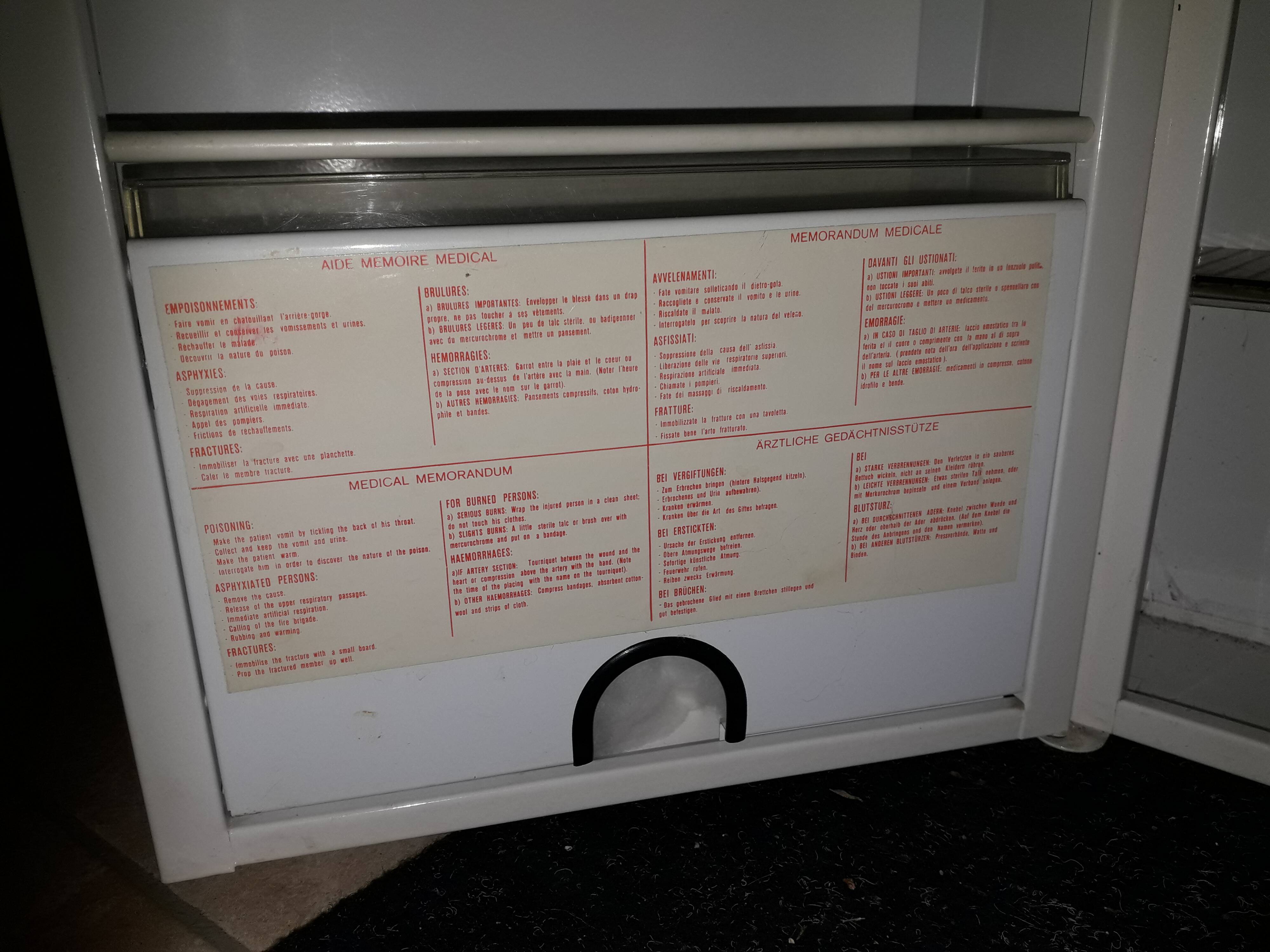 White lacquered metal medicine cabinet