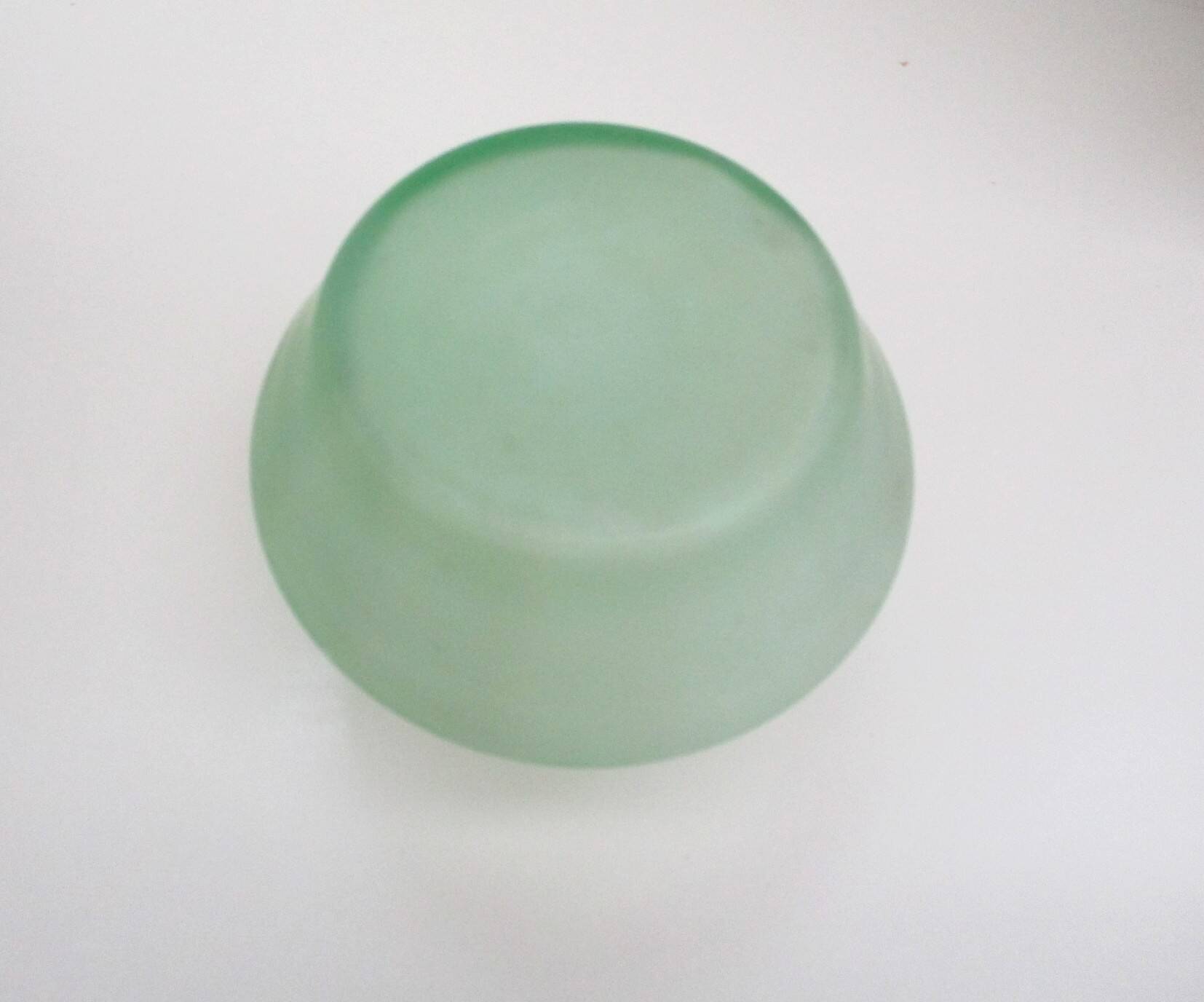 Old glass paste vase - water green