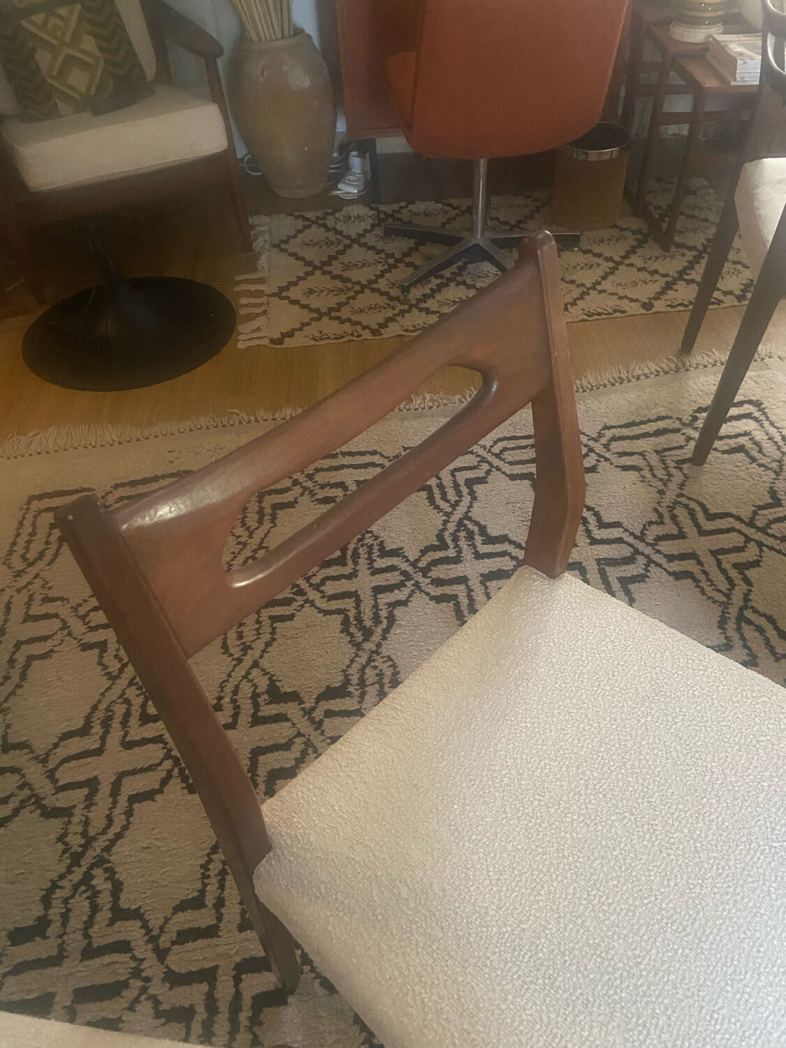 Series of 6 Danish teak chairs 60s