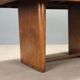 Wooden table with burl veneer from the 1940s.