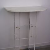 70s design console in marble and plexi