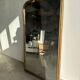 Large gilded mirror 19th century rounded corners mercury glass Louis XVI style