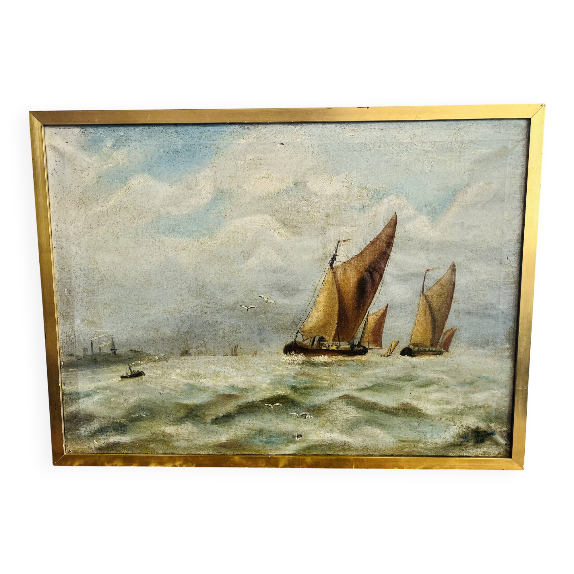 Oil painting on canvas claas prins (1903-1968)