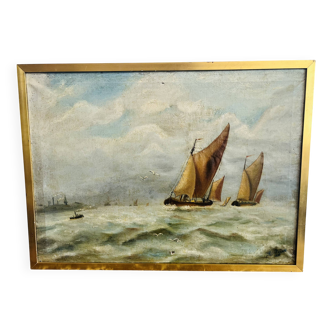 Oil painting on canvas claas prins (1903-1968)