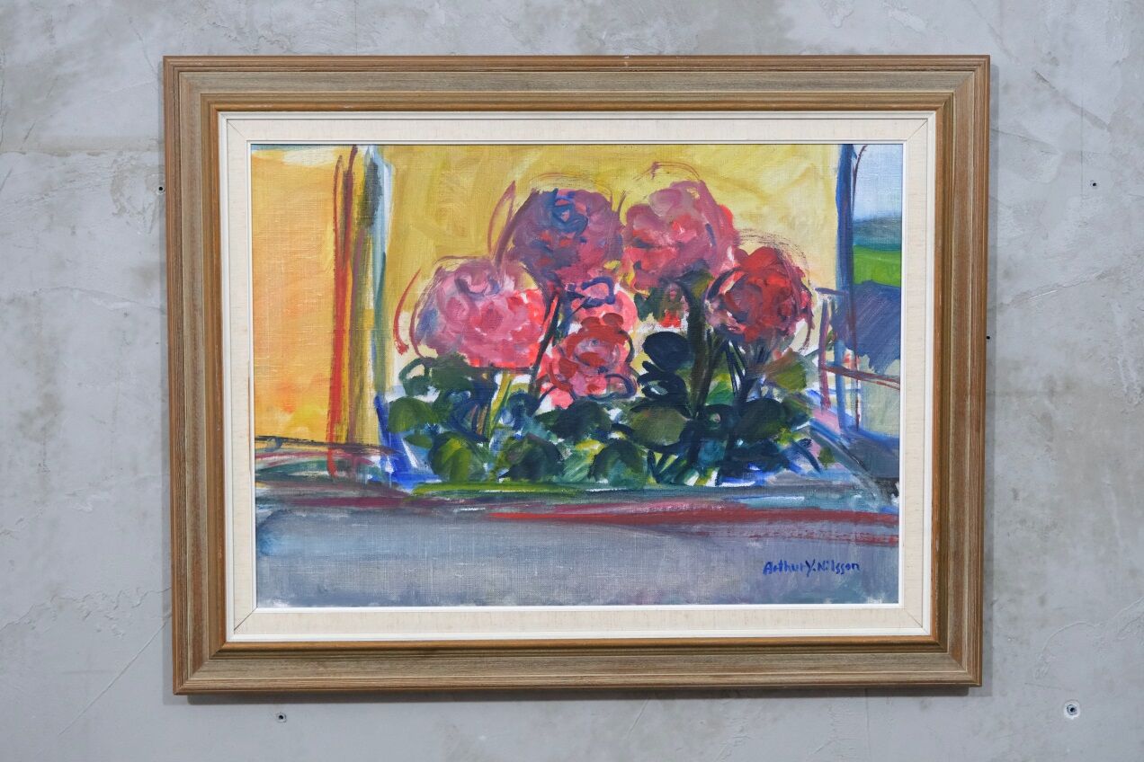 Arthur Yngve Nilsson, Swedish Modern Painting, 1960s, Oil on Canvas