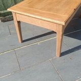 Solid wood coffee table with drawer and original key.