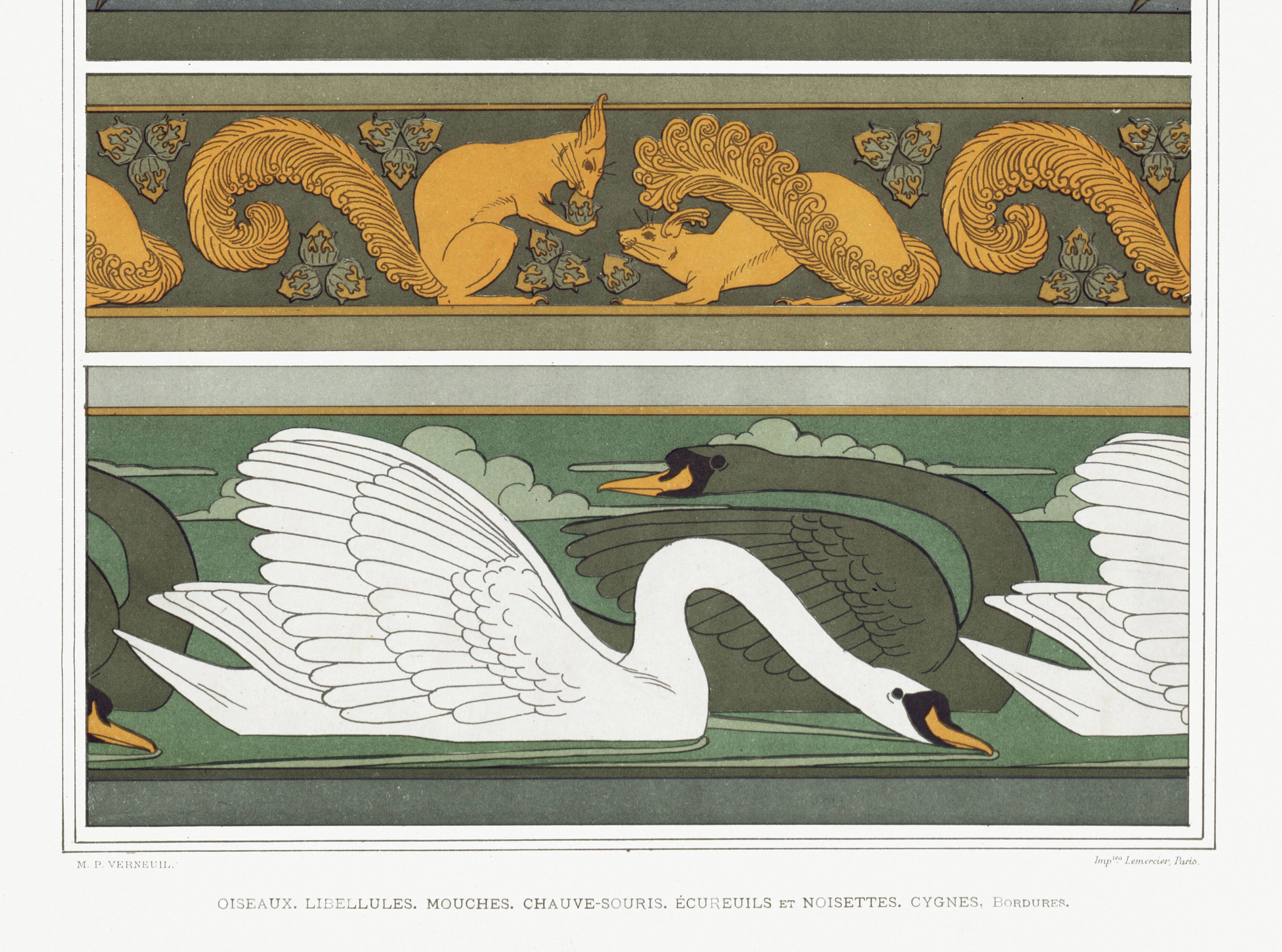 Poster “Animals in Decoration”, after an Art Nouveau lithograph