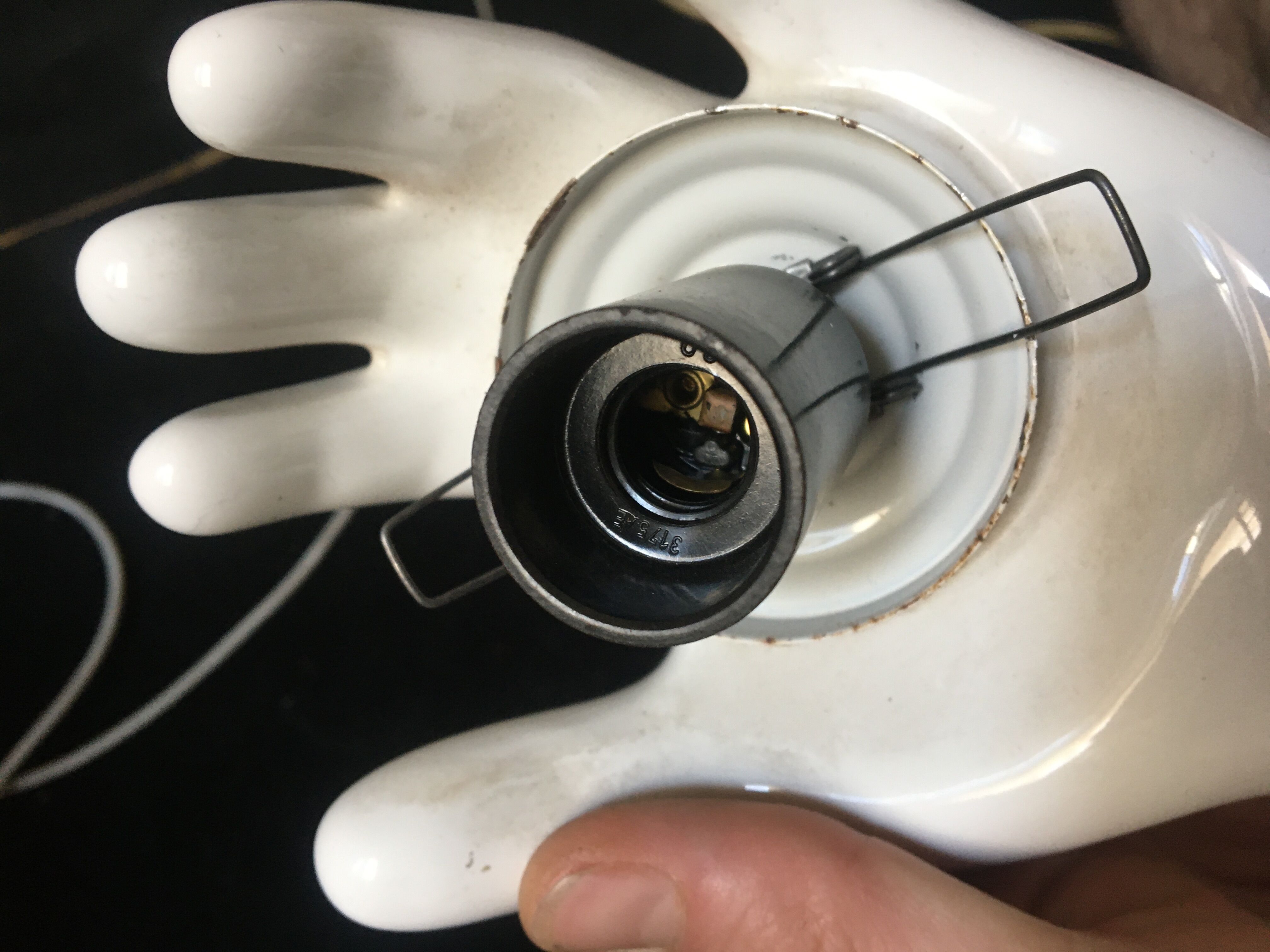 Wall lamp hand lamp ceramic vintage 70s