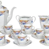 Vintage coffee service in porcelain by Epiag Czechoslovakia.