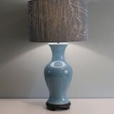 Lampe de table vintage en céramique avec abat-jour sur mesure.