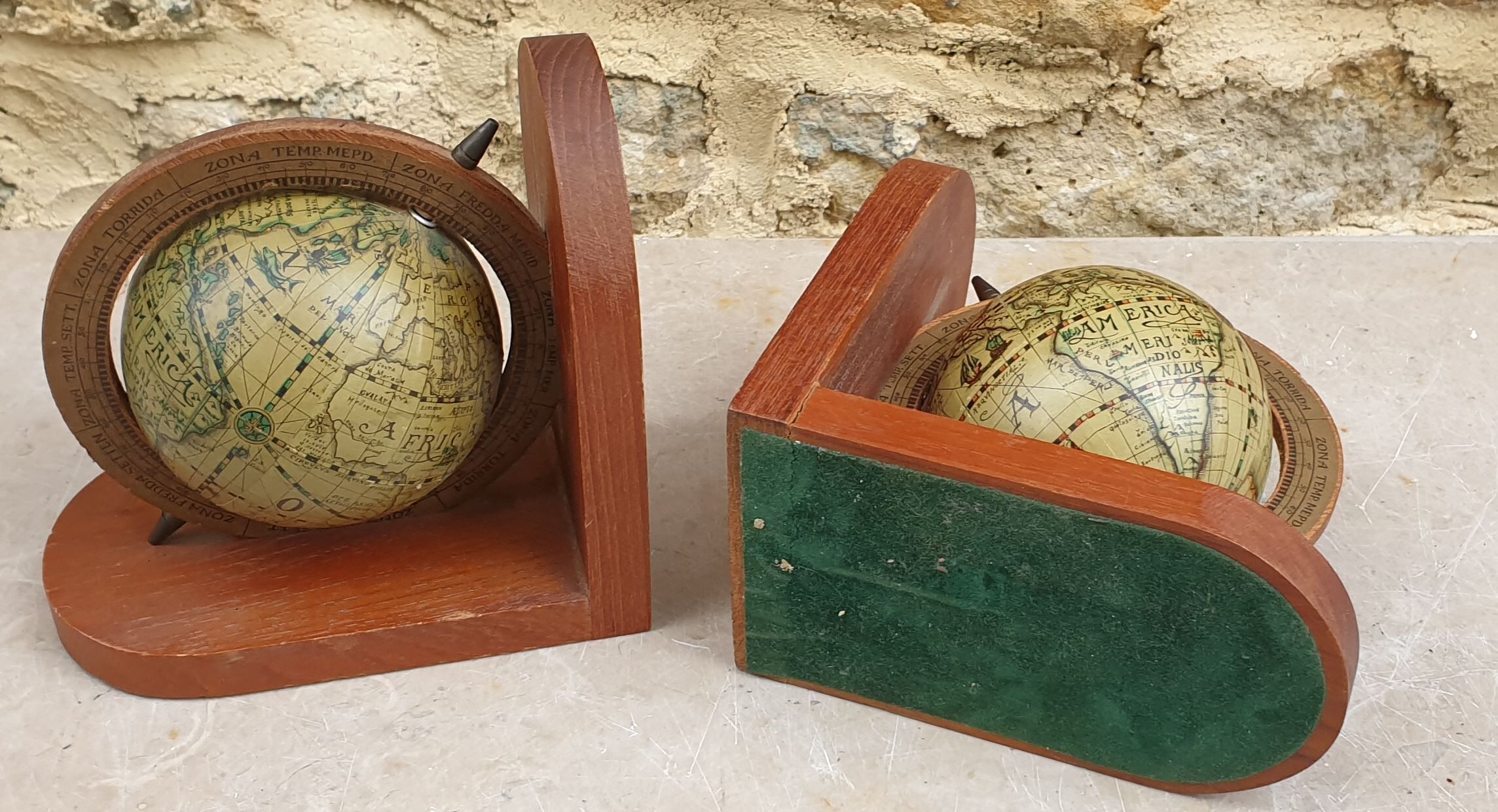 2 greenhouse books vintage world maps