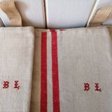Set of 6 tea towels old Monogram B L