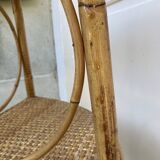 Vintage rattan corner shelf