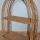 Round rattan shelf