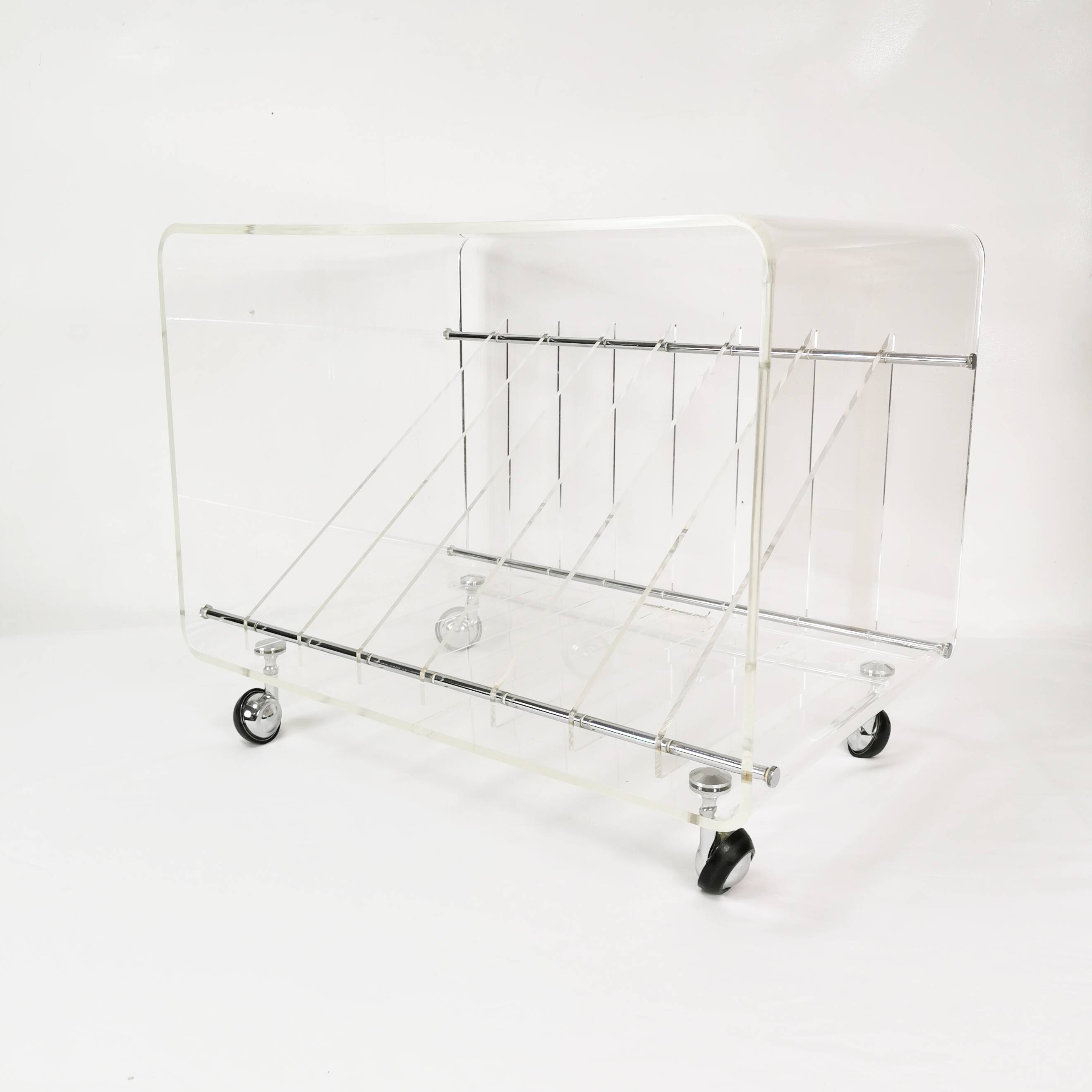 Space-age vinyl record cabinet, Roche Bobois, designed by M. Dumas, France