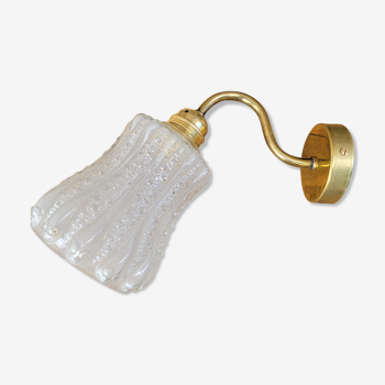 Brass and moulded glass sconce