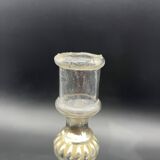 Bougeoir en verre eglomisé XIXe 19e